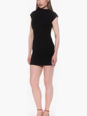 NWT Alexia Admor Em Cap Sleeve Belted Mini Dress